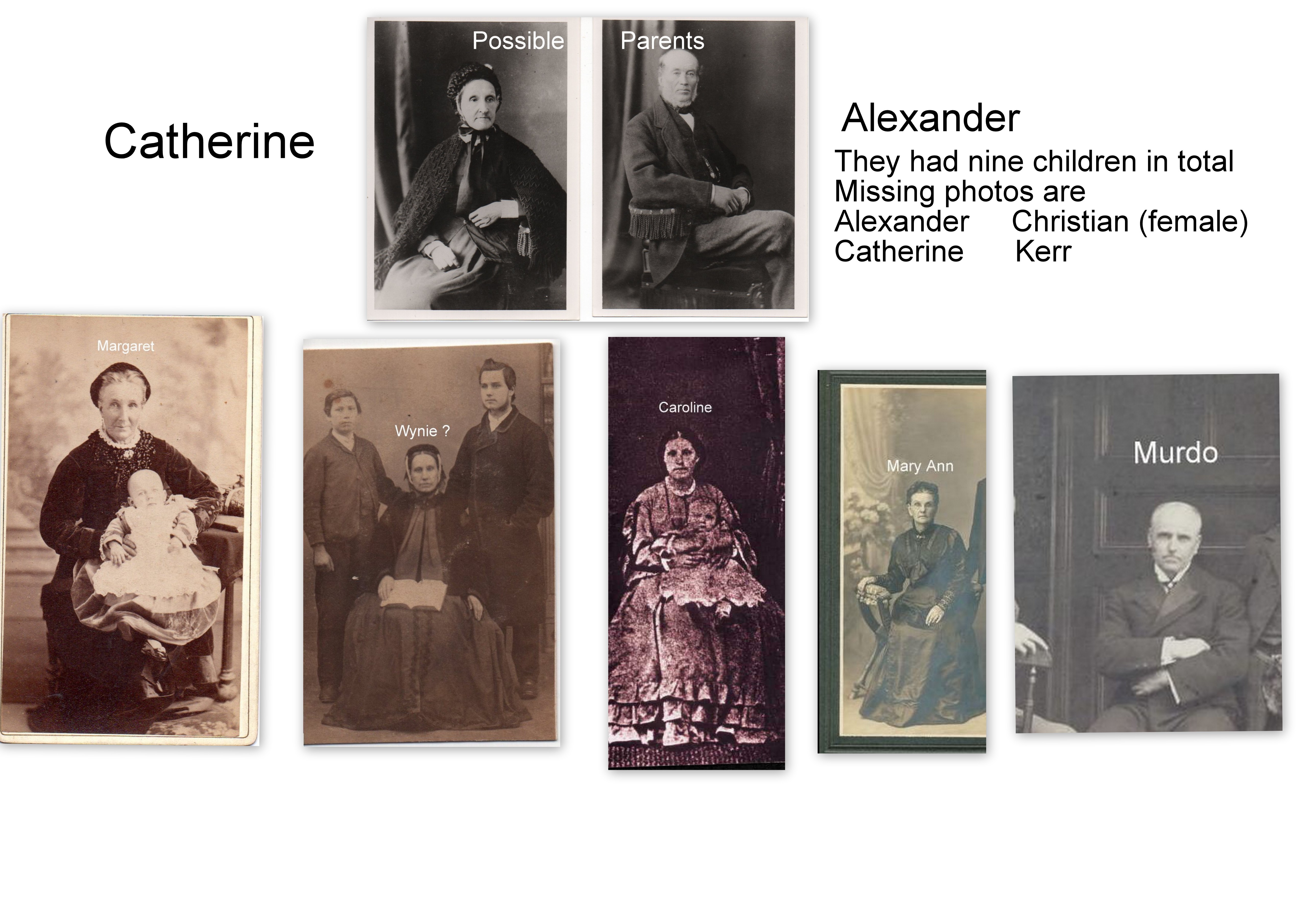 Photo of photos/Winnie Bain d1920 parents & siblings collage